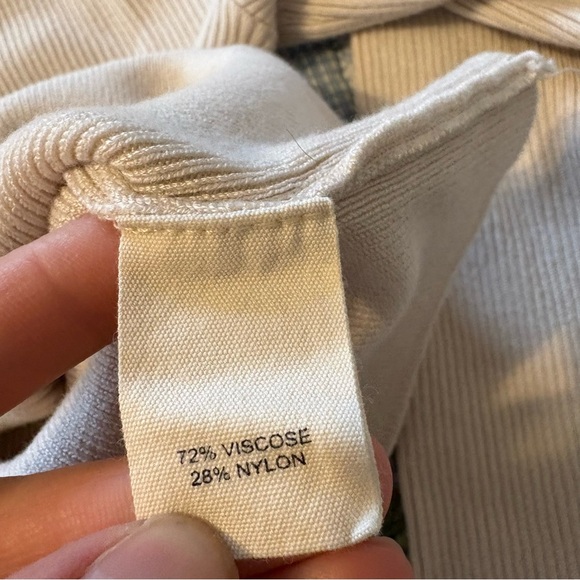 Marled Cream Ribbed Button Cardigan - Picture 4 of 6